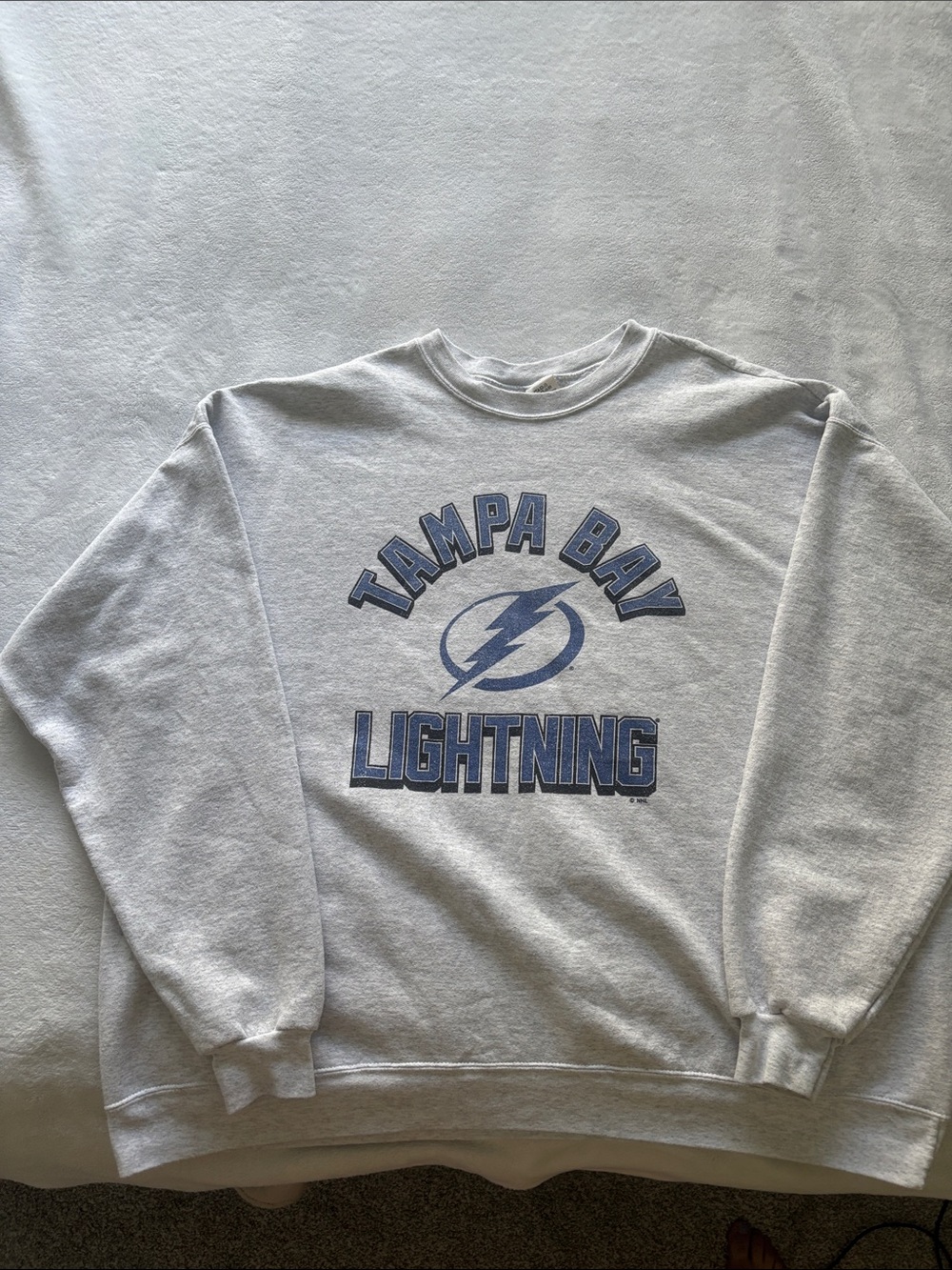 NHL Tampa Bay Lightning Gray Crewneck Sweatshirt
